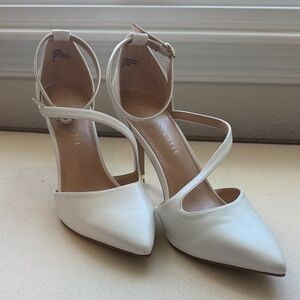 Kelly & Katie White Strappy Heels